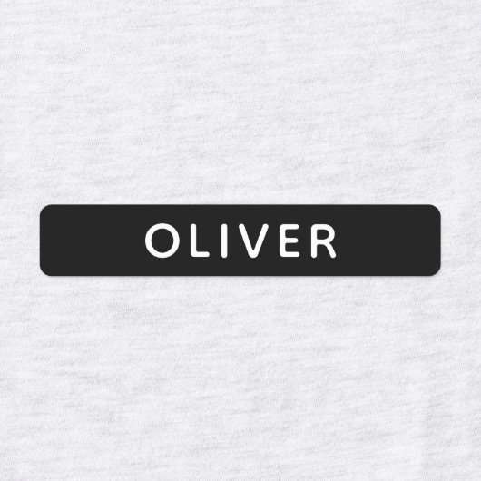 Einfache Personalisierte Schwarzwurzel-Kinderkleid Etiketten (Design 1)