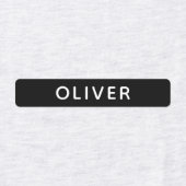 Einfache Personalisierte Schwarzwurzel-Kinderkleid Etiketten (Design 2)