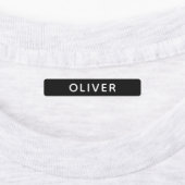 Einfache Personalisierte Schwarzwurzel-Kinderkleid Etiketten (Befestigt)