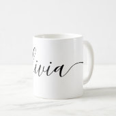 Einfache Personalisierte Signatur Kaffeetasse (VorderseiteRechts)