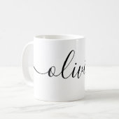 Einfache Personalisierte Signatur Kaffeetasse (Vorderseite Links)