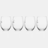 Einfache Personalisierte Skriptbezeichnung Bridesm Weinglas Ohne Stiel (Links)