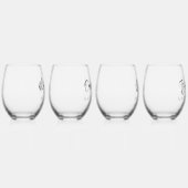 Einfache Personalisierte Skriptbezeichnung Bridesm Weinglas Ohne Stiel (Rechts)