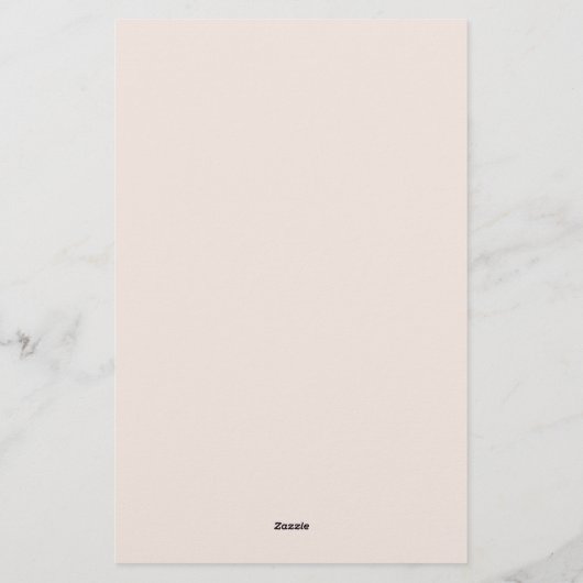 Einfache Personalisierte Stationery Elegantes Rosa Briefpapier (Rückseite)
