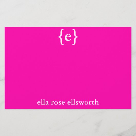 Einfache Personalisierte Stationierung Briefpapier (Vorderseite)