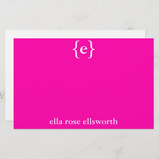 Einfache Personalisierte Stationierung Briefpapier (Vorne/Hinten)