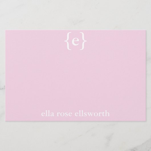 Einfache Personalisierte Stationierung Briefpapier (Vorderseite)