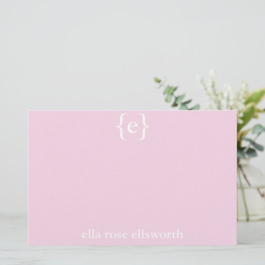 Einfache Personalisierte Stationierung Briefpapier (Stehend Vorderseite)