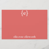 Einfache Personalisierte Stationierung Briefpapier (Vorderseite)