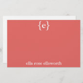 Einfache Personalisierte Stationierung Briefpapier (Vorne/Hinten)