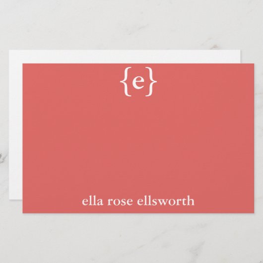 Einfache Personalisierte Stationierung Briefpapier (Vorne/Hinten)