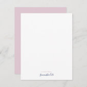 Einfache Personalisierte Stationierungsflachkarte Mitteilungskarte (Vorne/Hinten)