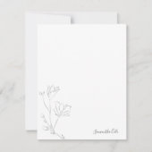 Einfache Personalisierte Stationierungsflachkarte Mitteilungskarte (Vorderseite)