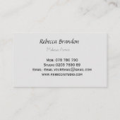 Einfache personalisierte visitenkarte (Rückseite)