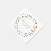 Einfache Personalisierte Wasserfarbendusche Serviette (Ecke)