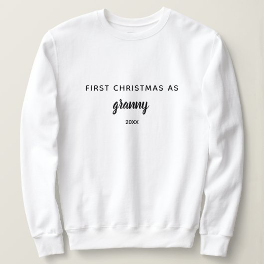 Einfache Personalisierte Weihnachten als Oma Sweatshirt (Design vorne)