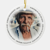 Einfache Personalisierte Weihnachtsfeier zum Foto Keramik Ornament (Vorne)
