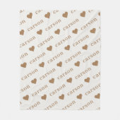 Einfache Personalisierte Wiederholung Fleecedecke (Vorderseite)