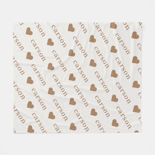 Einfache Personalisierte Wiederholung Fleecedecke (Vorderseite (Horizontal))