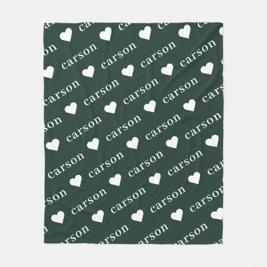 Einfache Personalisierte Wiederholung Fleecedecke (Vorderseite)