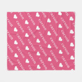 Einfache Personalisierte Wiederholungsbezeichnung Fleecedecke (Vorderseite (Horizontal))