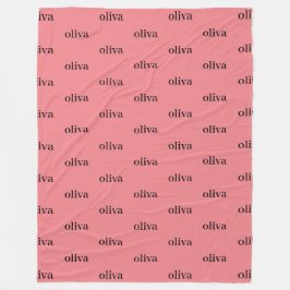 Einfache Personalisierte Wiederholungsbezeichnung  Fleecedecke