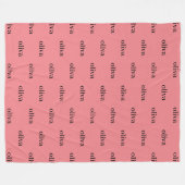 Einfache Personalisierte Wiederholungsbezeichnung Fleecedecke (Vorderseite (Horizontal))