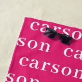 Einfache Personalisierte Wiederholungsbezeichnung Strandtuch (Beispiel)