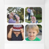 Einfache Personalisierung Ihres eigenen Fotos Dreifach Gefaltete Karte (Innenseite Mitte)