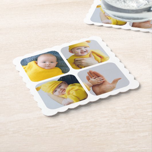 Einfache Personalisierung Ihres eigenen Fotos Untersetzer (angewinkelt)