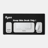 Einfache Personalisierung von Name und Meldung Schreibtischunterlage (Tastatur & Maus)