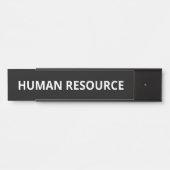 Einfache Personalressource Türschild (Vorderseite )