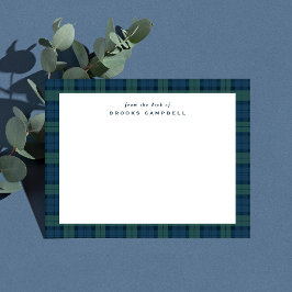 Einfache persönliche Korrespondenz mit Tartan-Karo Mitteilungskarte