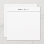 Einfache persönliche Stationierung an der schwarze Mitteilungskarte (Vorne/Hinten)