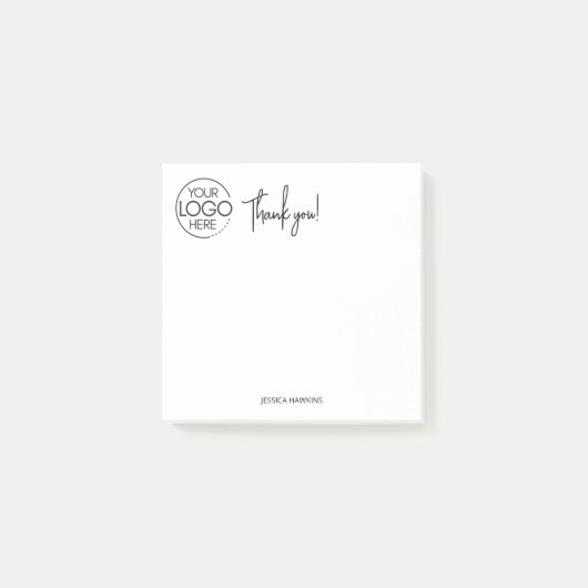 Einfache persönliche Stationierung Vielen Dank Whi Post-it Klebezettel (Vorderseite)