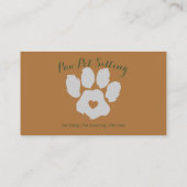 Einfache Pet-Sitter Groomer Social Media Hundekatz Visitenkarte (Rückseite)