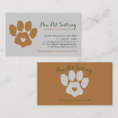 Einfache Pet-Sitter Groomer Social Media Hundekatz Visitenkarte (Vorne/Hinten)