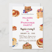 Einfache Pfannkuchen und Pajamas Einladung (Vorderseite)