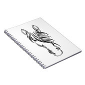 Einfache Pferdegesichtsgestaltung Notizblock (Rechte Seite)