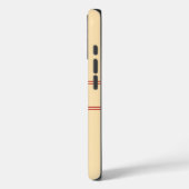 Einfache Pfirsich und Rot Mit Monogramm Case-Mate iPhone Hülle (Rückseite / Links)