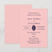 Einfache Pfirsicheigung Save The Date (Vorne/Hinten)