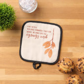 Einfache Pfirsichfarbe Dank Erntedank Topflappen (Oben Unten)