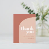 Einfache pfirsichfarbene Terrakotta-Bogen Danke Ka (Stehend Vorderseite)