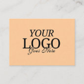 Einfache Pfirsichlogos mit Zeilen Visitenkarte (Vorderseite)