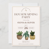 Einfache Pflanze Party Einladung (Vorderseite)