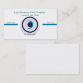 Einfache Pflanze und Mond - Circle Logo Visitenkarte (Vorne/Hinten)