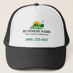Einfache Pflege grüner Rasenflächen und Landschaft Truckerkappe