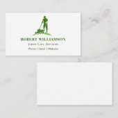 Einfache Pflege grüner Rasenflächen Visitenkarte (Vorne/Hinten)