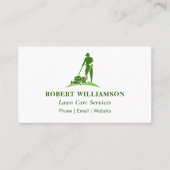 Einfache Pflege grüner Rasenflächen Visitenkarte (Vorderseite)