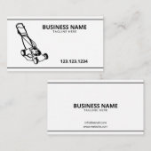 Einfache Pflege von Rasenmähern in Schwarz und Wei Visitenkarte (Vorne/Hinten)